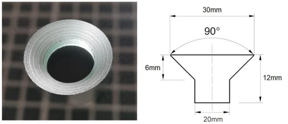 Conical holes Conical holes