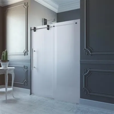 Pintu Kamar Mandi Kaca Tanpa Bingkai