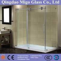 Pintu Kamar Mandi Kaca Tempered Tanpa Bingkai