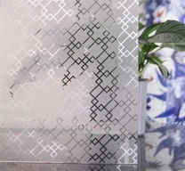 Kaca Berpola Asam Dekoratif Buram